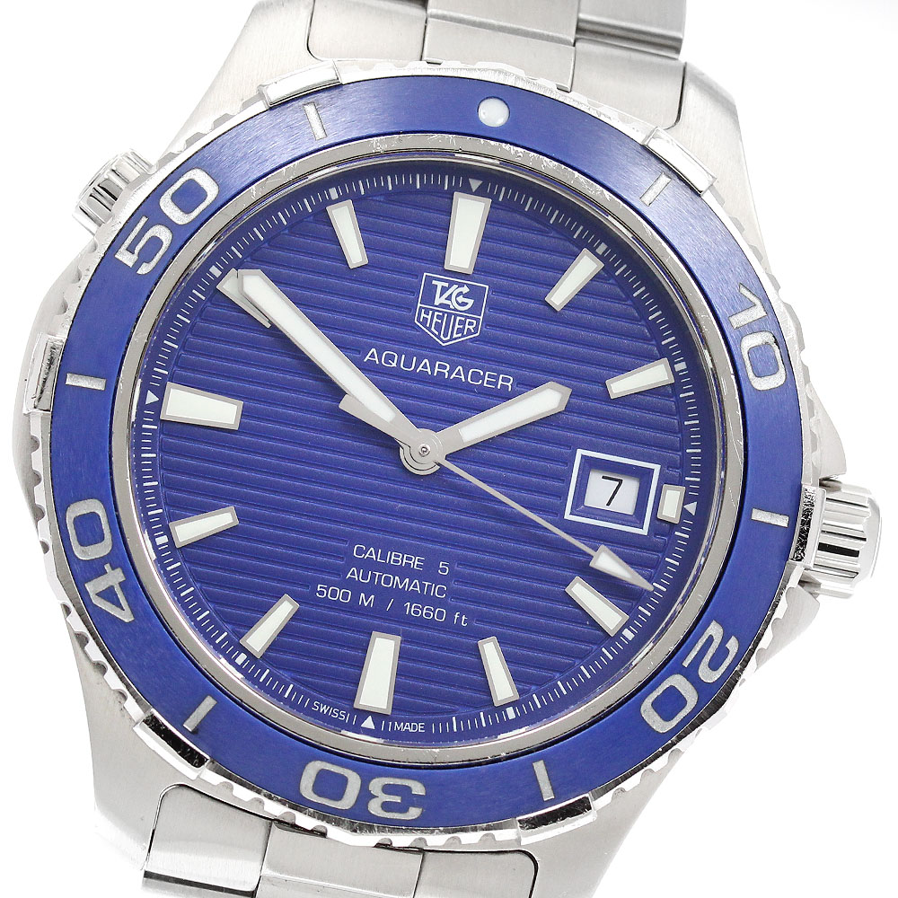 タグホイヤー TAG HEUER WAK2111 アクアレーサー キャリバー5 自動巻き メンズ 箱・保証書付き_959956【中古】|CLOSER