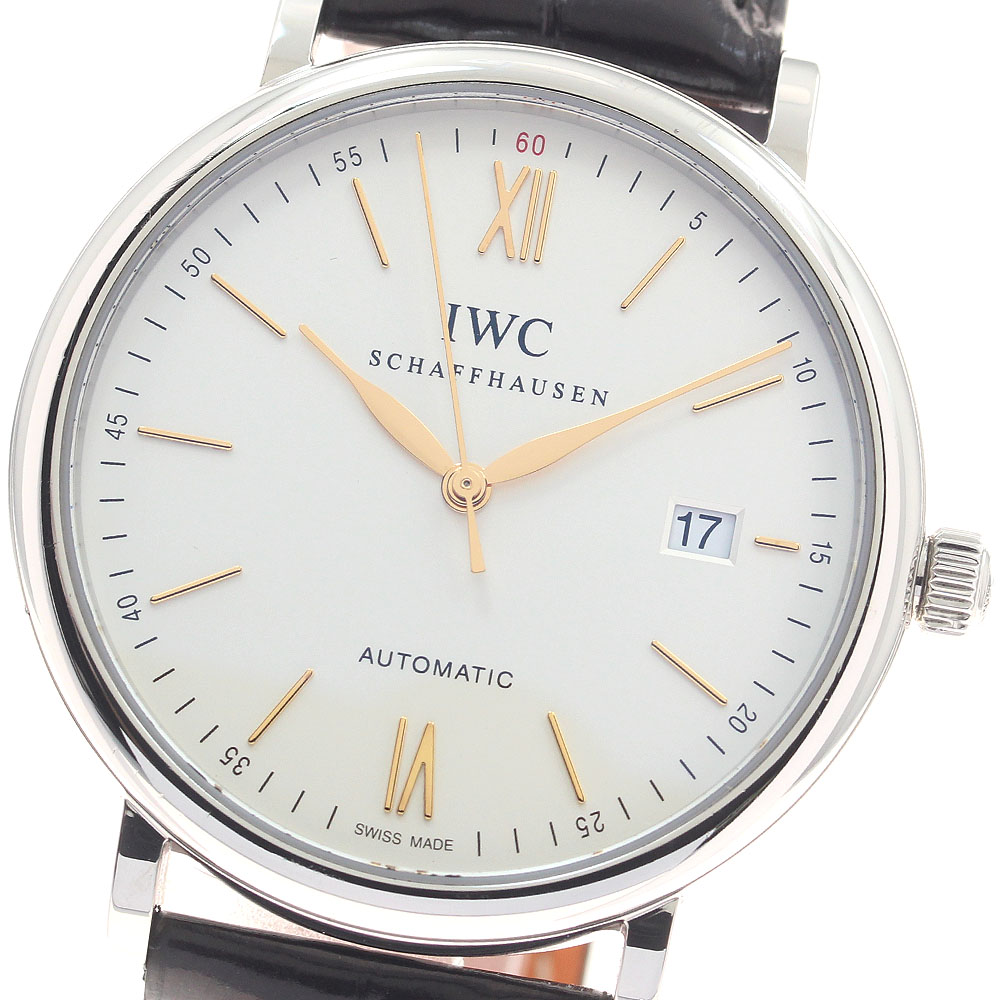 IWC IWC SCHAFFHAUSEN IW356517 ポートフィノ デイト 自動巻き メンズ 箱・保証書付き_967201【中古】｜CLOSER