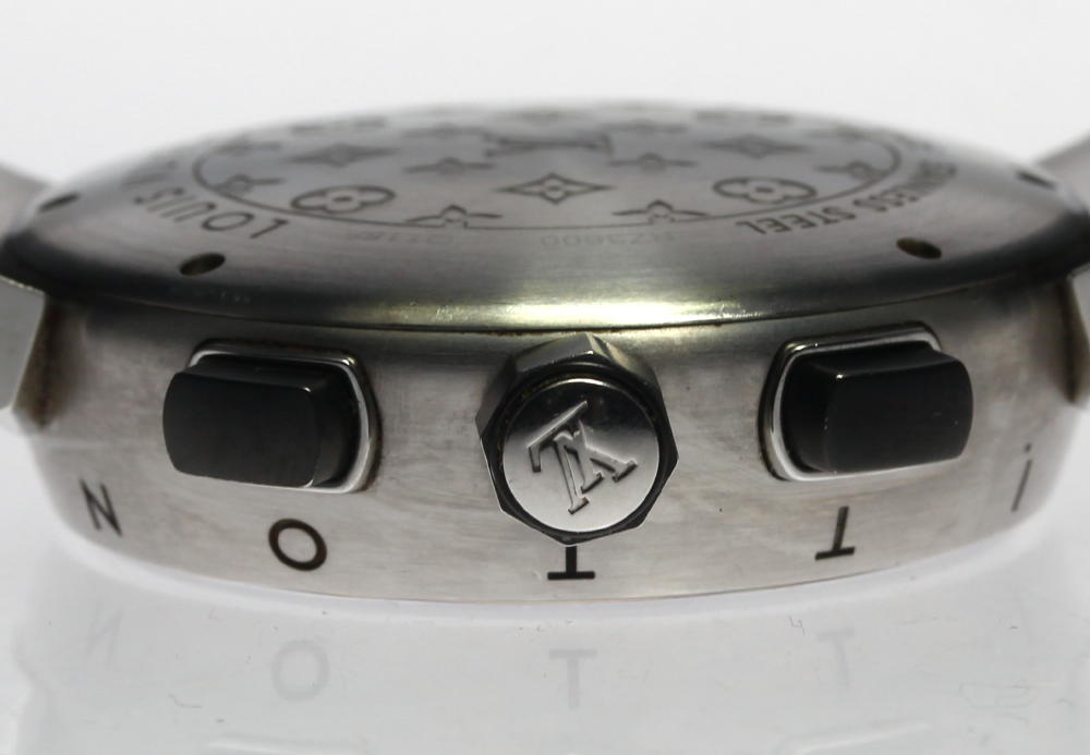 CLOSER: Louis Vuitton tambour in black Q118F quartz rubber belt men | Rakuten Global Market