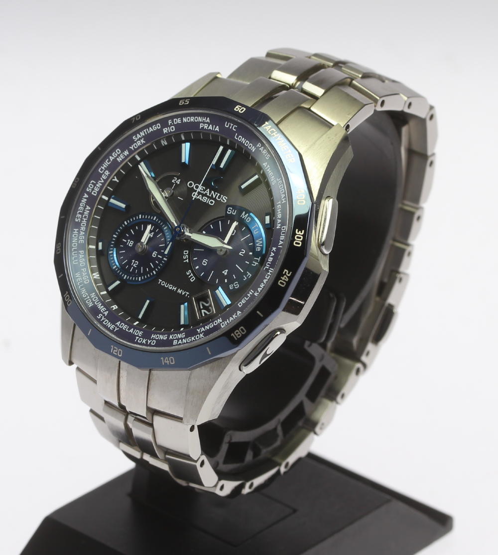 楽天市場 美品 保証書付 Casio カシオ オシアナス マンタ Ocw S1400 1ajf ソーラー電波 メンズ 中古 Closer