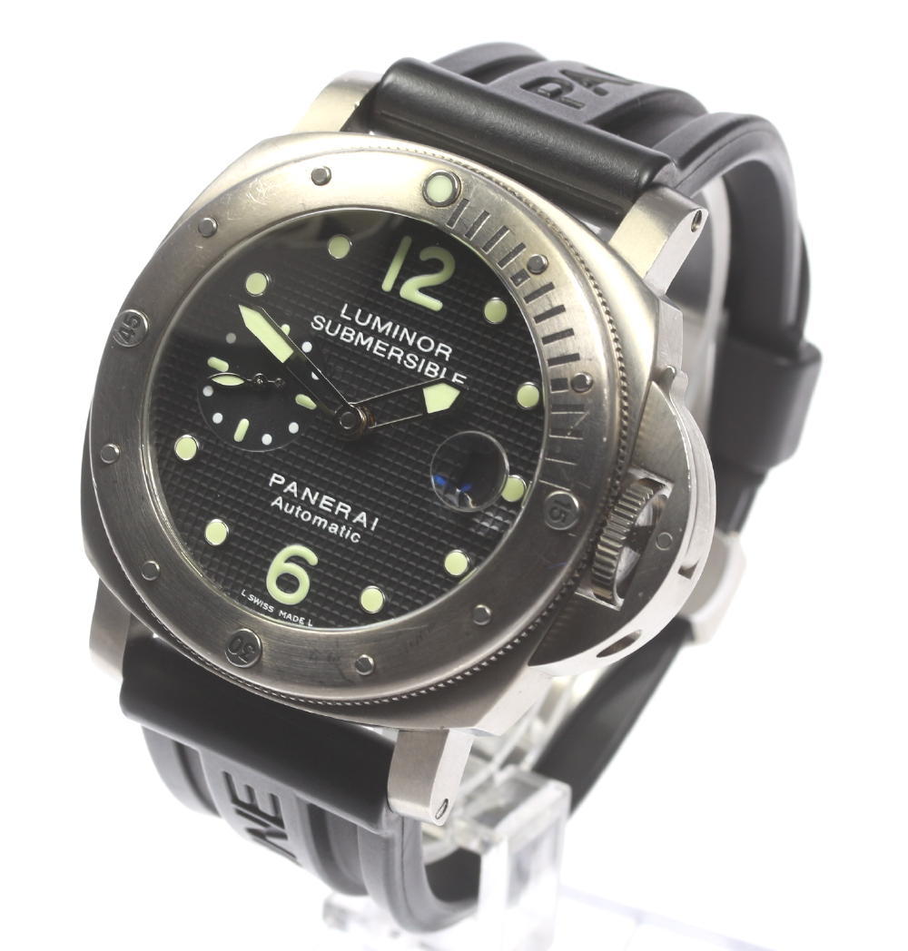 楽天市場 Panerai パネライ ルミノール サブマーシブル Pam デイト表示 純正ラバーベルト 自動巻き メンズ 中古 Closer