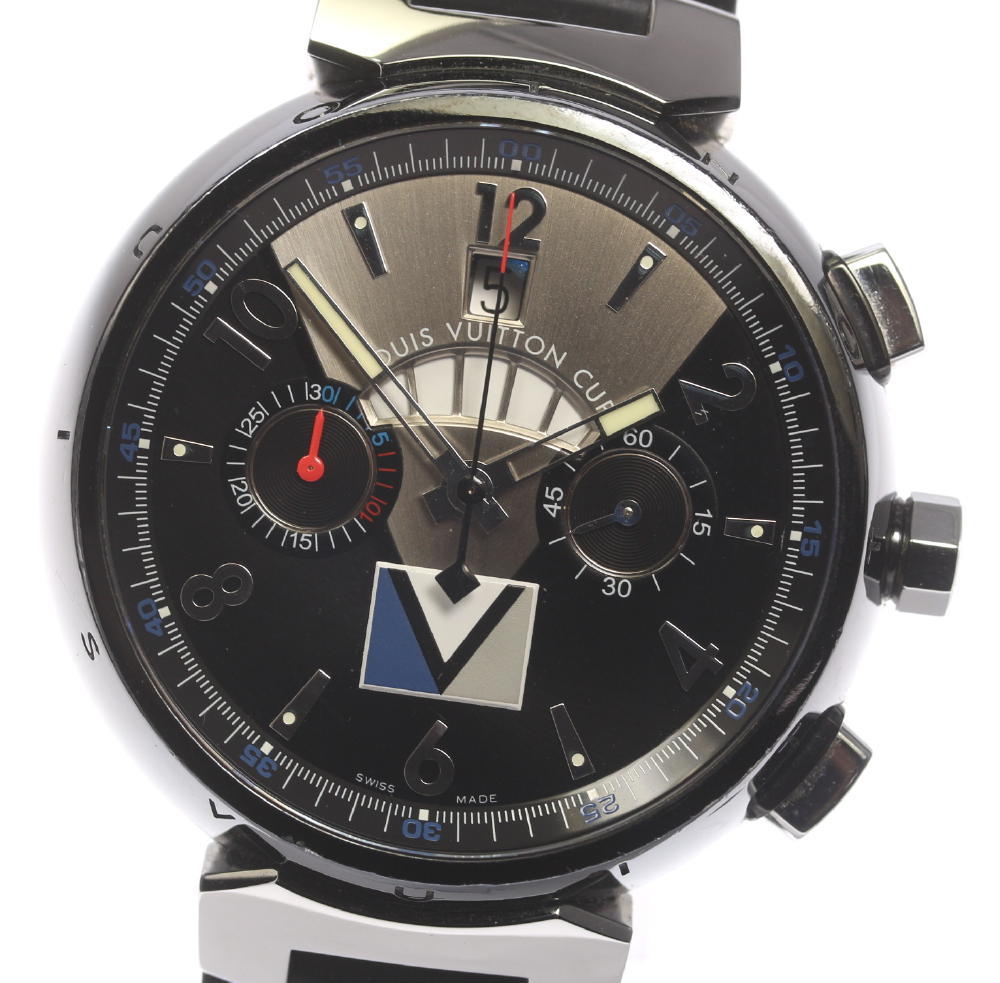 CLOSER: LOUIS VUITTON Louis Vuitton tambour regatta V3 LV cup Q102G men self-winding watch ...