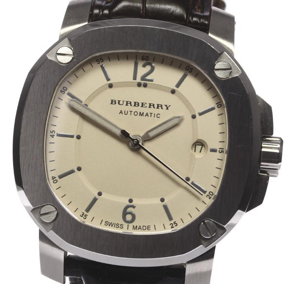 burberry the britain leather strap watch