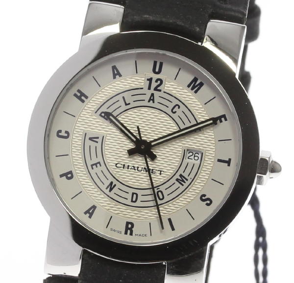 楽天市場 Chaumet ショーメ ヴァンドーム 150周年記念モデル 革 クォーツ メンズ腕時計 中古 Closer