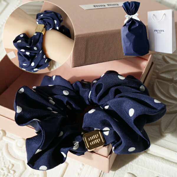 楽天市場】ミュウミュウ ヘアアクセサリー サテン シュシュ ピンク