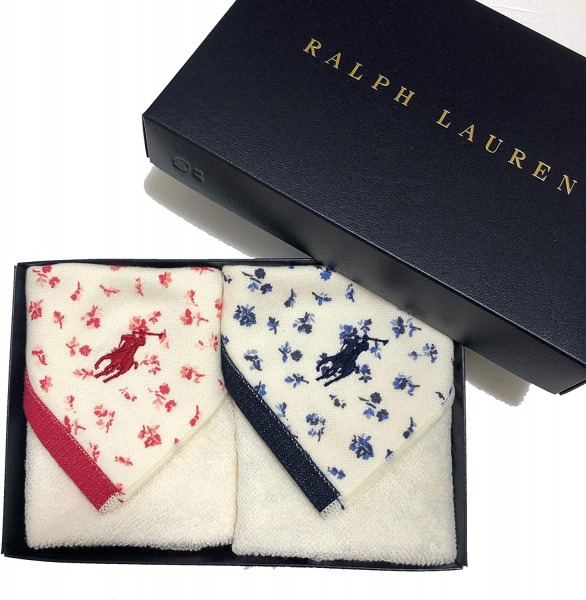 楽天市場 新品 正規品 送料無料 ギフト包装無料 Ralph Lauren ラルフローレン ハンドタオル タオルハンカチ ギフトbox付きハンドタオル2枚セット 花柄キャリコ 母の日 ワールドクローゼット