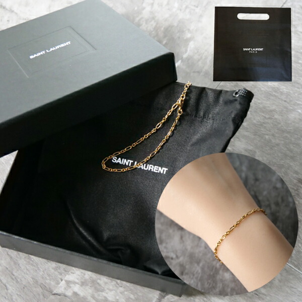 楽天市場】サンローラン SAINT LAURENT レザーブレスレット