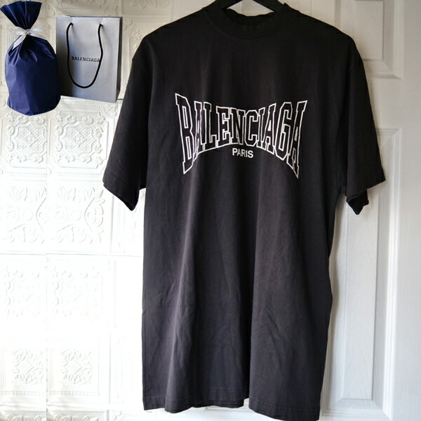 新品BALENCIAGA 黒 Tシャツ 楽天市場】バレンシアガ Tシャツ 半袖 カットソー ネイビー