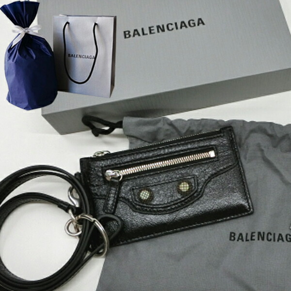 【貨物輸送無料】【新品■定め事品■差し上げ物荷造り無料】BALENCIAGA バレンシアガ カゴーレ なめし革 歌留多保持者 764324210KR1000  レディース メンズ 成人男性 亭主もち 差し上げ物 差し上げ物 生まれ落ちる日 祝賀会 母の日クリスマス 差し上げ物