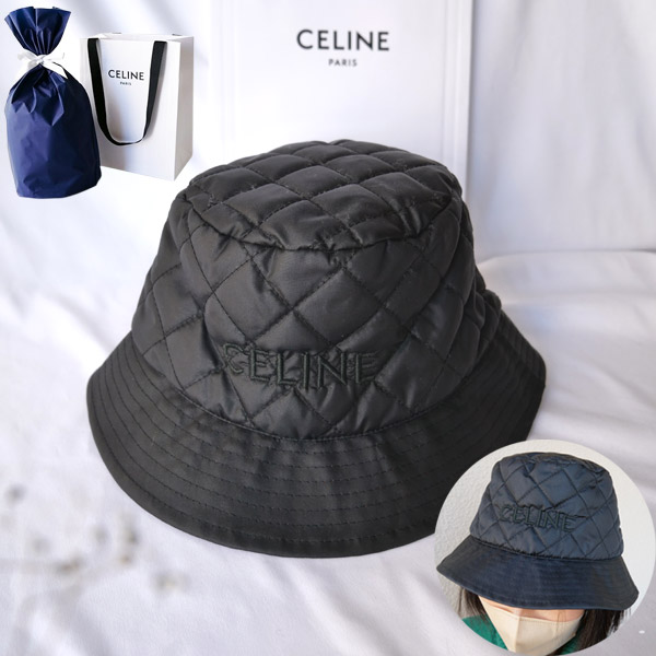 CELINE☆25SS ロゴ ユニオン ウォッシュデニム バケットハット CELINE☆25SS ロゴ ユニオンウォッシュ デニム バケットハット