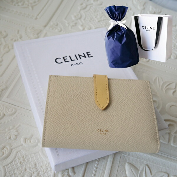【ギフト包装無料】【新品■正規品■送料無料■】CELINE セリーヌ ストラップ ミディアム ウォレット ショップ袋付き ギフト プレゼント 誕生日 お祝い 父の日クリスマス プレゼント