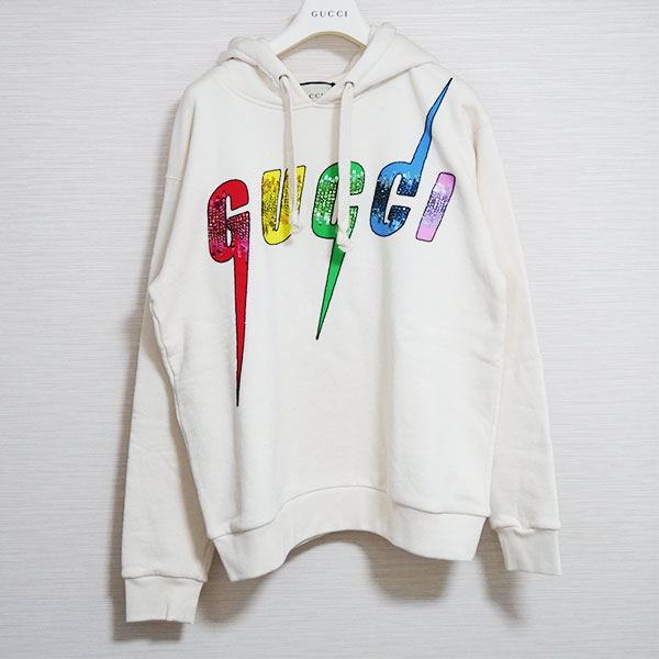 GUCCI◇グッチ ユニセックスOK ロゴオーバーサイズパーカー499621