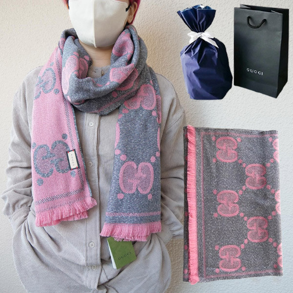 【新品■定め事品■貨物輸送無料■差し上げ物荷造り無料】GUCCI◆グッチ GG羊毛 ラメ ジャカード大判えり巻き 5989933GC151272  就職 はいり込む 成年者 箱付き添い人 差し上げ物 差し上げ物 生まれ落ちる日 祝する日祝賀会クリスマス 差し上げ物