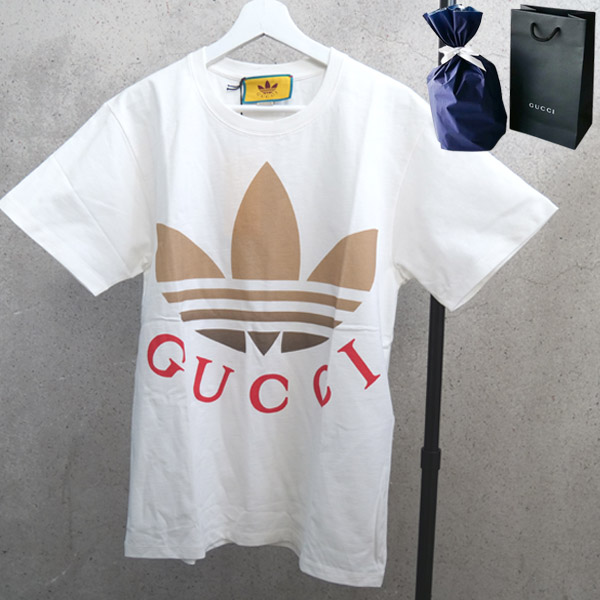 GUCCI × adidas コラボTシャツ M 白 赤 トレフォイル 正規品 s-l400.jpg