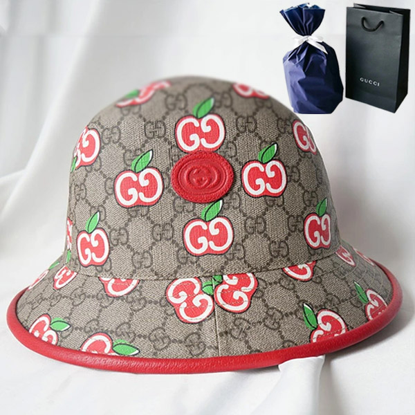 【新品■定め事品■貨物輸送無料■差し上げ物荷造り無料】GUCCI グッチ GGアップル フェドラハット  628445 4HL96 8474 レディース 差し上げ物 差し上げ物  販売店袋付き添い人 生まれ落ちる日 祝賀会クリスマス 差し上げ物