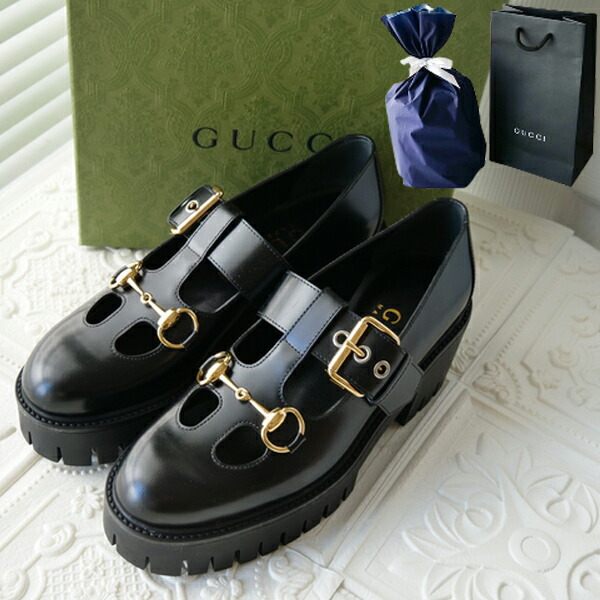 【新品■定め事品■貨物輸送無料■差し上げ物荷造り無料】GUCCI グッチ 導管ビットが見目麗しいレザーローファー 758285DS8001000 靴 シューズ  レディース 亭主もち 差し上げ物 差し上げ物 生まれ落ちる日 祝賀会クリスマス