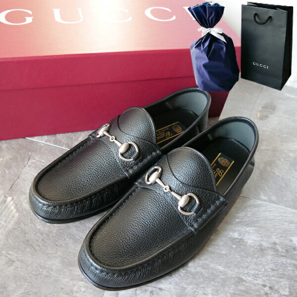 【新品■定まり品■貨物輸送無料■差し上げ物荷拵え無料】GUCCI グッチ 精神の平静あるシボレザーローファー 大売り出し 816370AAEHX1000 靴 シューズ  メンズ 成人男性 差し上げ物 差し上げ物 生まれ落ちる日 祝い事クリスマス