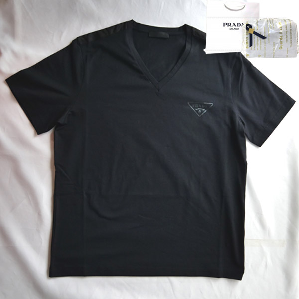 PRADA(プラダ) 半袖Tシャツ ブラック UJN656 楽天市場】PRADA プラダ UJN656 インターロック Tシャツ 半袖T