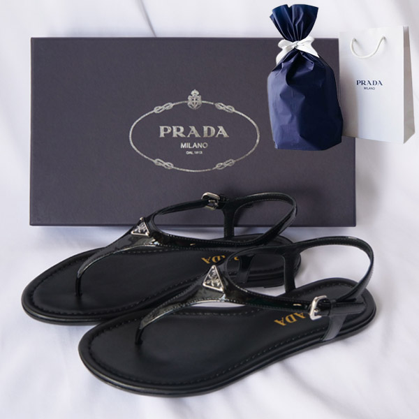 楽天市場】プラダ PRADA スライドサンダル 三角ロゴ ラフィア風