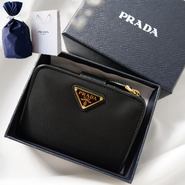 【新品■定まり品■貨物輸送無料■差し上げ物荷拵え無料】PRADA プラダ パウダーコンパクト金運UP 二つ折り銭入れ 1ML018 レディース お上さん 差し上げ物 差し上げ物 生まれ落ちる日 祝い事
