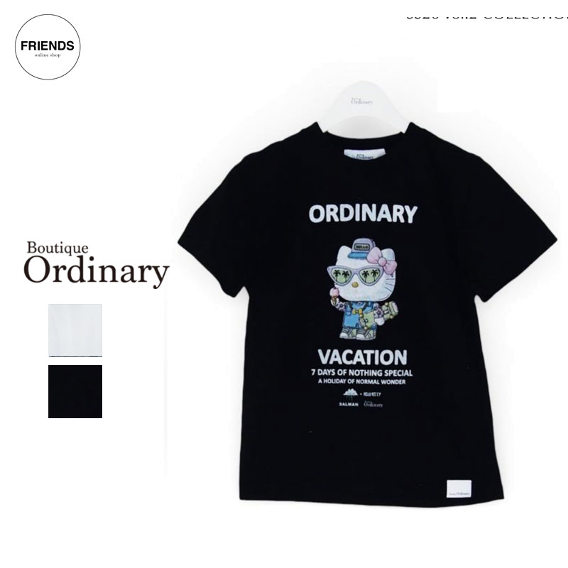 Boutique Ordinary (ブティックオーデナリー）Kitty Tshirt Kids BO26-540T サンリオ コラボ Tシャツ Tee 半袖 キティー レディース キッズ オーデナリー 30/40/50/60代 ブランド サマー SUM｜FRIENDS フレンズ（旧 CLOSPOT）