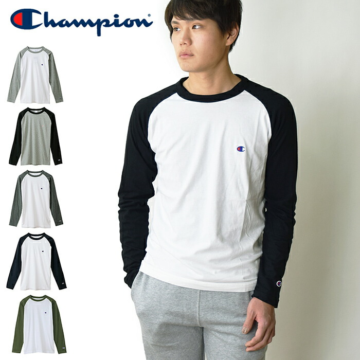 楽天市場 チャンピオン Champion Tシャツ 長袖 メンズ ラグランロングスリーブtシャツ ベーシック C3 P402 Sw ヒマラヤトレーニングフィットネス