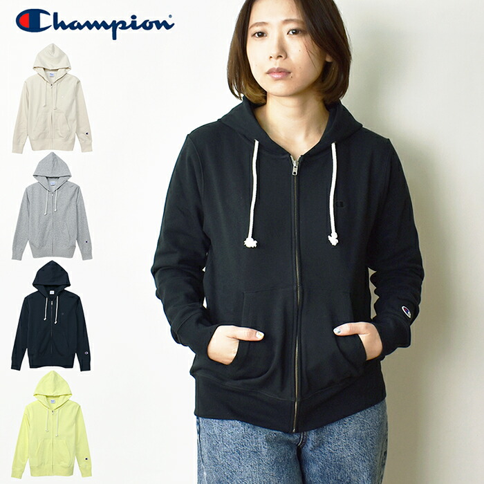 楽天市場 11 Off メール便送料無料 Champion チャンピオン レディース ジップスウェットパーカー 裏毛 21ss ウィメンズ ジップフーデッドスウェットシャツ フルジップパーカー フードパーカー 女性用 Uvカット加工 紫外線カット Cw T109 Cloth Harbor