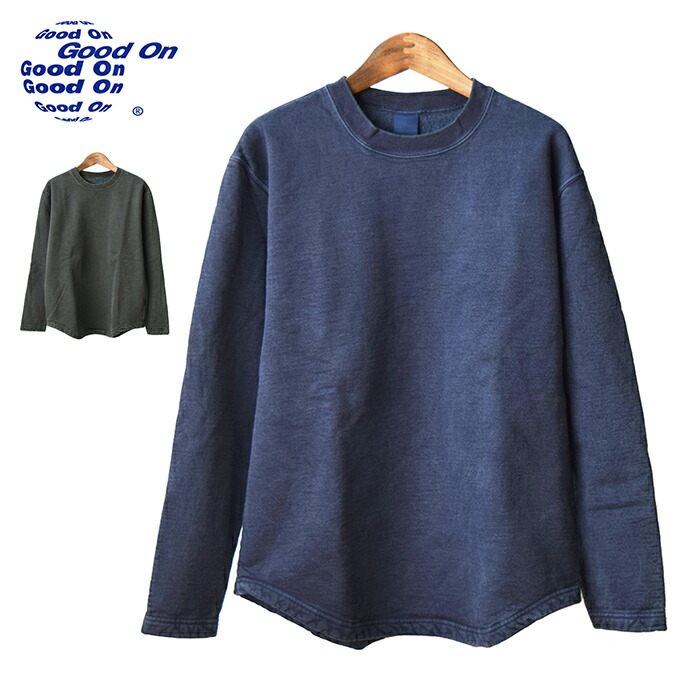 【クーポンで20%OFF対象！4/13まで】Good On グッドオン ラフクルースウェット (裏起毛) Rough Cut Sweat / メンズ クルーネックスウェットシャツ トレーナー 無地 コットン100% 顔料染め 後染め ラウンドカット 男性用 クリスマス ギフトGOBW1609 【沖縄・離島は配送不可】 9,605円
