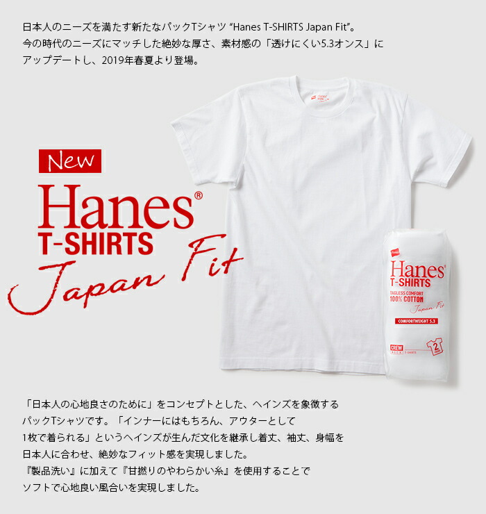 楽天市場 メール便送料無料 Hanes ヘインズ ジャパンフィット Vネックtシャツ 5 3オンス ホワイト パックt 2枚組 メンズ 男性用 コットン 100 白 無地 半袖tシャツ インナー H5315 Cloth Harbor クロスハーバー
