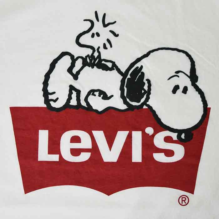 楽天市場 14 Off メール便送料無料 Levi S リーバイス Peanuts Collection スヌーピー バットウィングロゴ メンズ クルーネックtシャツ スヌーピーコラボ 半袖tシャツ ウッドストック ロゴプリント レディース コットン 綿100 ホワイト 白 0512 19年