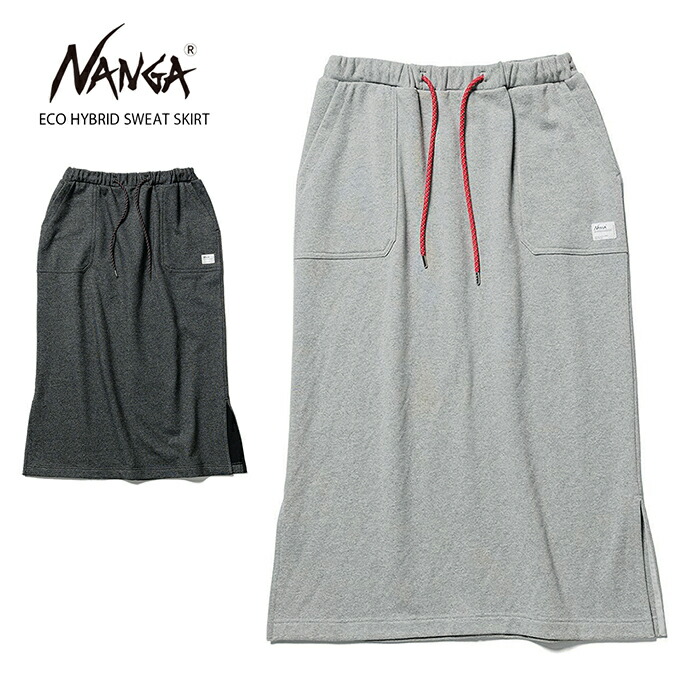【15%OFF】NANGA ナンガ エコ変わり種 スウェットスカート (裏毛) / ECO HYBRID SWEAT SKIRT レディース ロングスコート ひざ下 ロング丈 酉の方角予防医学 側面細長い切口 無地 アウトドア 難民キャンプ NW2222-1G205 【沖縄・離島は送りとどける不可】
