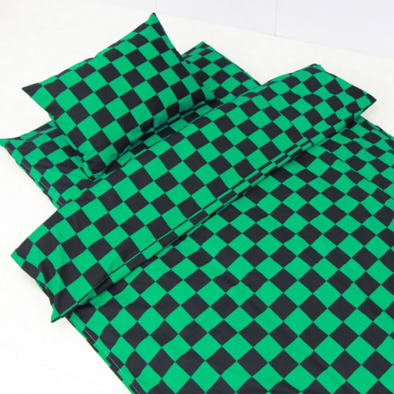 楽天市場 敷カバー シングル 綿100 鬼滅の刃風 市松模様 麻の葉文様 日本製 105 215 Cloth Shop