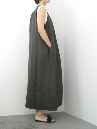 Tile Honnete オネットニュータンクドレス Ho 21ss Op18 Clothes ワンピース ワイドなaラインシルエットが印象的な ワンピース タンクトップと合わせて1枚ではもちろろん カットソーとのレイヤードスタイルも素敵です