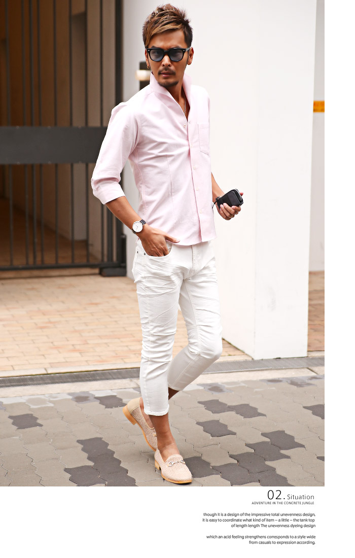 CLOTHES UNIT Denim underwear men cropped pants ankle underwear BITTER