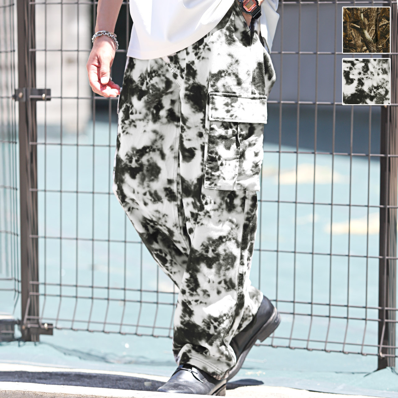 楽天市場】【送料無料】カーゴパンツ メンズ ワイドパンツ 総柄 迷彩