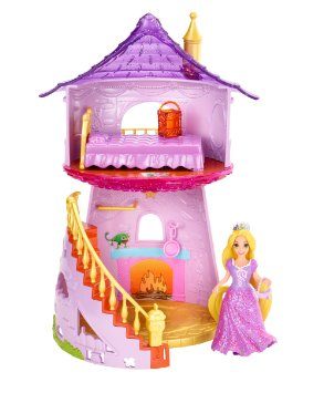 ディスニープリンセス リトル・第一人者防波堤 キラキラおうち仕掛ける ラプンツェル (X9433) マテル その他-おもちゃ