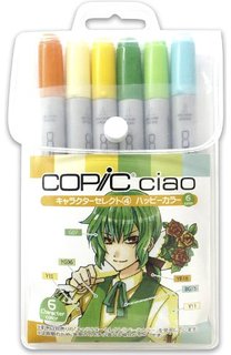 コピックチャオ6本セット キャラクターセレクト 4 ハッピーカラー｜クロソイド屋　店