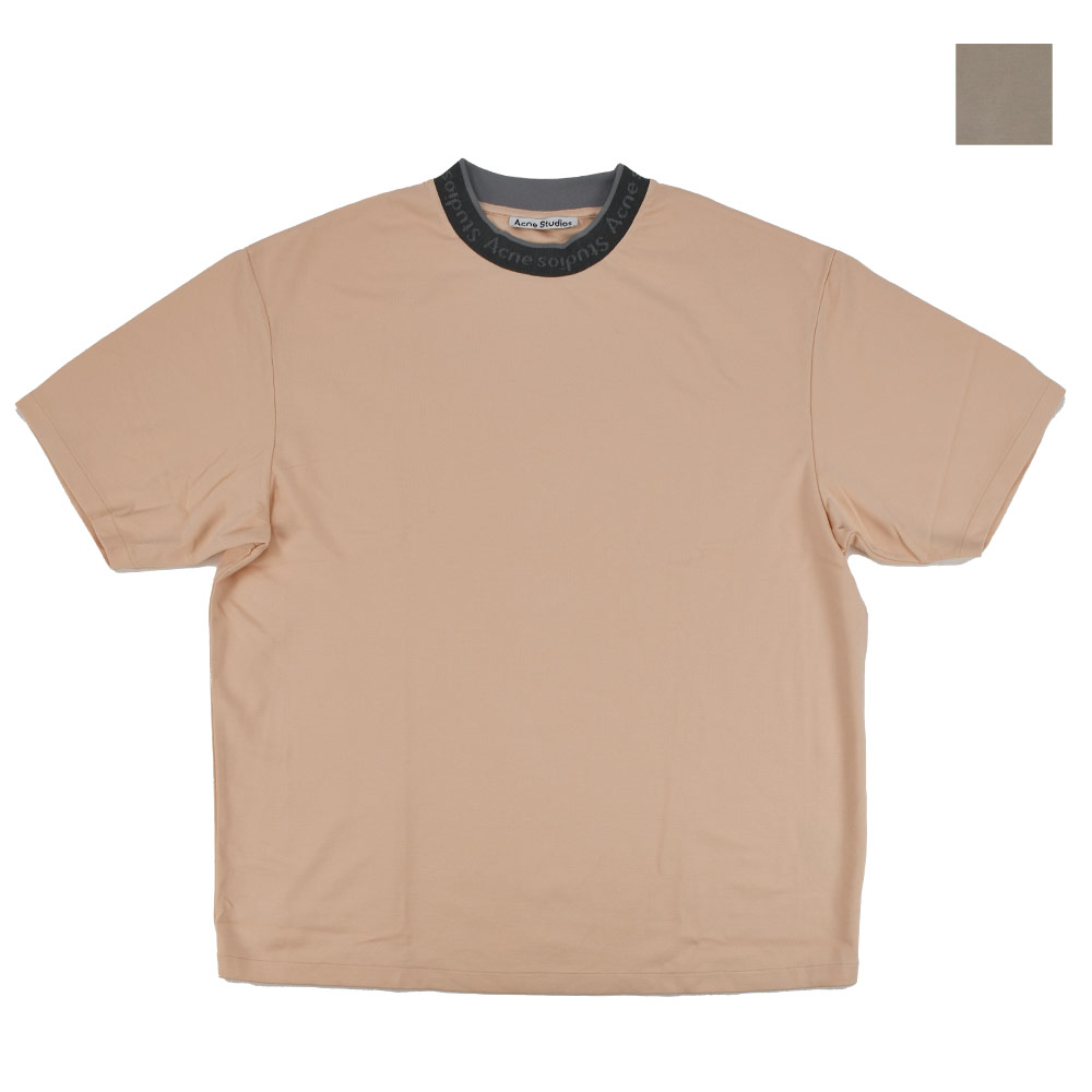 アクネストゥディオズ ロゴTシャツドレス XS オレンジ 半袖 ゆったりめ アクネストゥディオズ ロゴTシャツドレス XS オレンジ 半袖