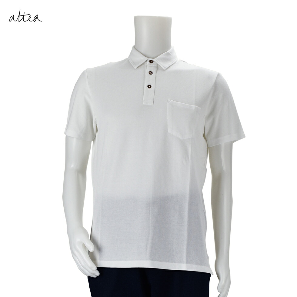 altea アルテア 1655104 ポロシャツ 08/Rホワイト/TOPS/トップス/メンズ【送料無料】｜クラウドモーダ