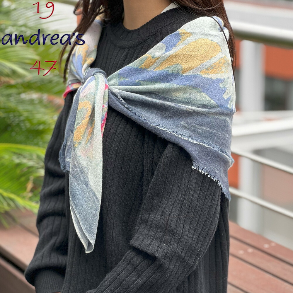 楽天市場】19 ANDREA'S 47 アンドレアズ 1947 ストール カシミヤ 大判