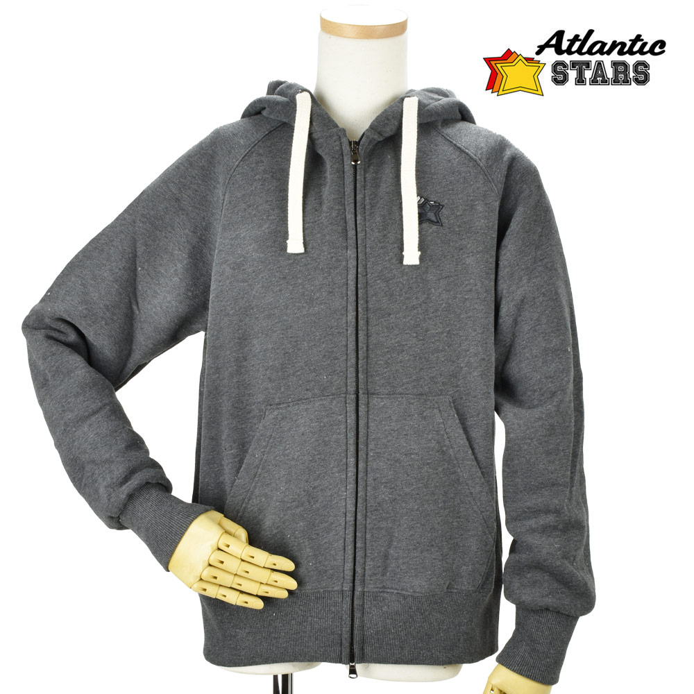 アトランティックスターズ Atlantic STARS AFM1711 ジップアップパーカー フーディー 裏起毛 グレー メンズ【送料無料】