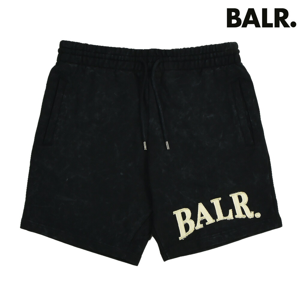 山高帽子 BALR. 二分の一ズボン下 メンズ ズボン下 スウェットパンツ さる股引き 心地好い ウォッシュ製作 ジェット機黒いこと URBAN WASHED SWEAT SHORTS【貨物輸送無料】