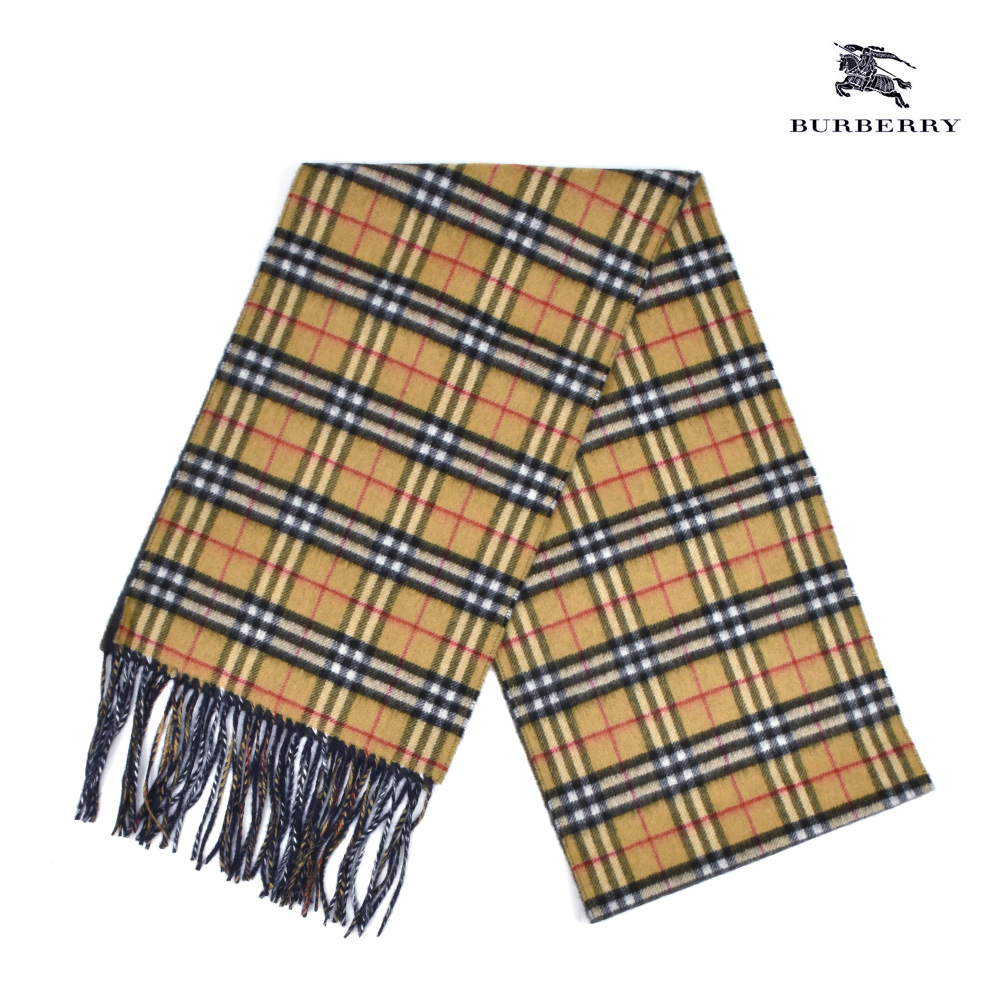 楽天市場】バーバリー BURBERRY 3878937/NAVY CHECK カシミヤ マフラー