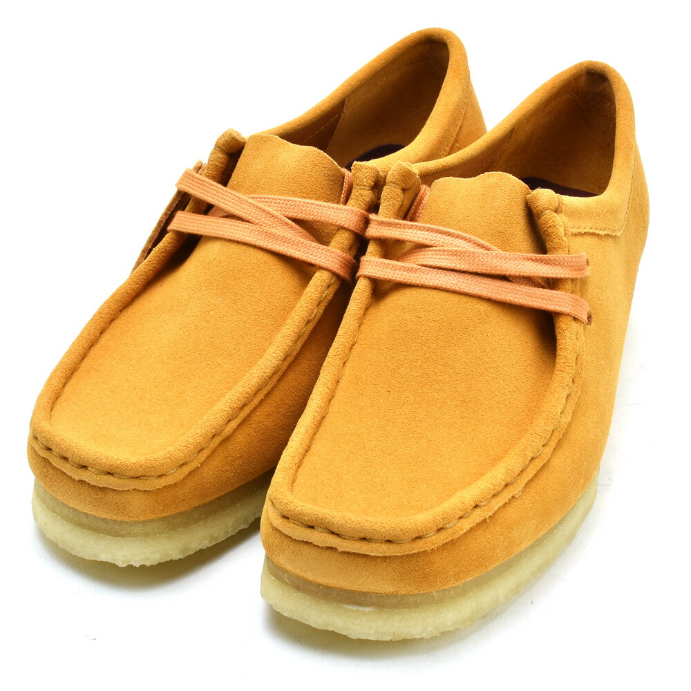 激安商品 クラークス オリジナルス ワラビーブーツ レディース モカシン シューズ ターメリック スエード CLARKS ORIGINALS  WALLABEE fucoa.cl