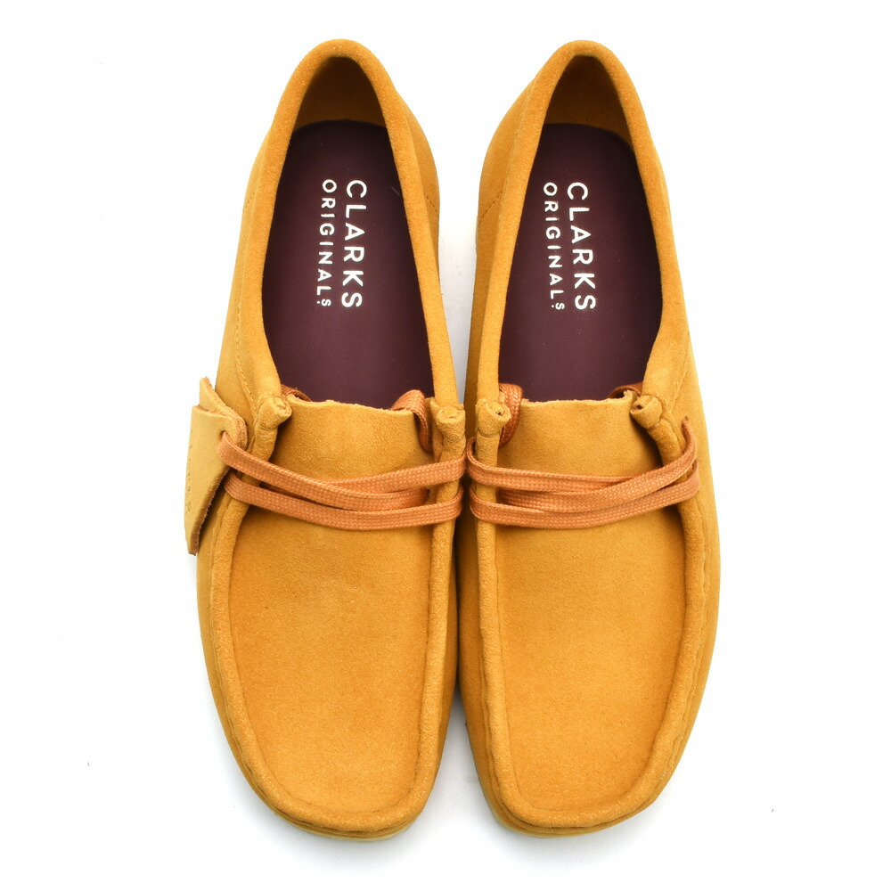 激安商品 クラークス オリジナルス ワラビーブーツ レディース モカシン シューズ ターメリック スエード CLARKS ORIGINALS  WALLABEE fucoa.cl