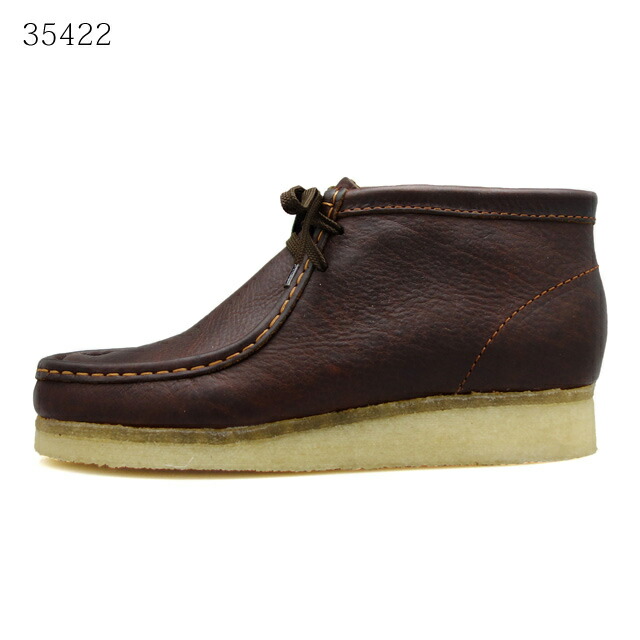 clarks wallabee boot brown oily leather