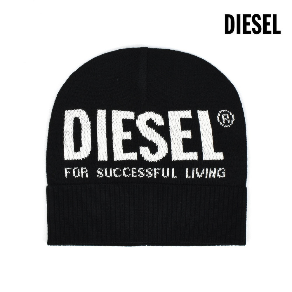 楽天市場 3 1 0 00 23 59 ワンダフルデー エントリーでポイント最大13倍 楽天スーパーsale ディーゼル Diesel 00syqw 0nabq 900 Black ニット帽 ビーニー ニットcap 帽子 ハット ブラック 黒 メンズ レディース 送料無料 クラウドモーダ