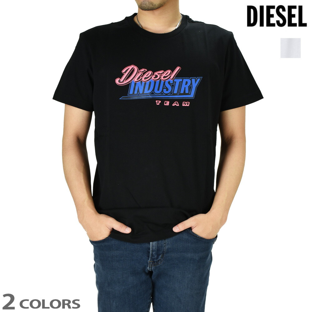 【国内発送】DIESEL Tシャツ 半袖 カットソー 黒 白 a018490gram 国内発送】DIESEL Tシャツ 半袖 カットソー 黒 白 a018490gram