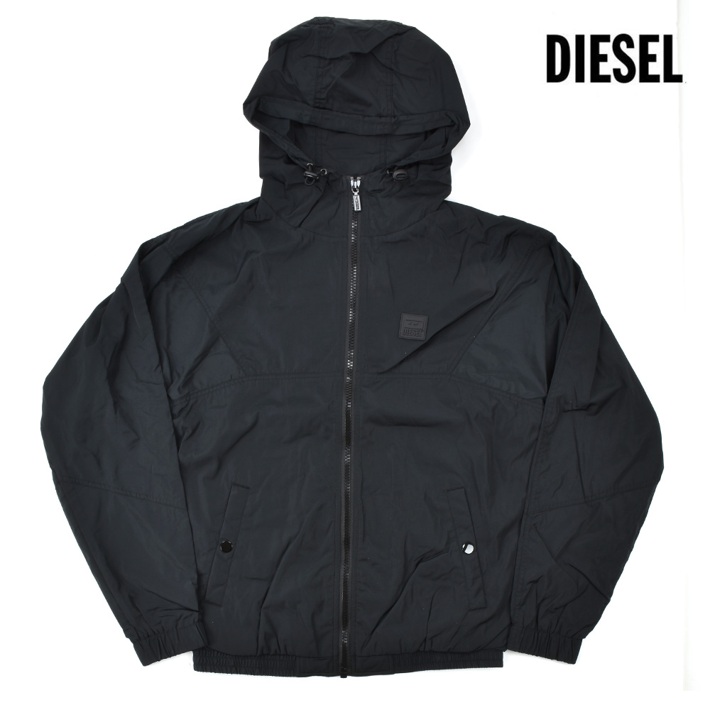 DIESEL - DIESEL ディーゼル マウンテンパーカー M 黒xグレー