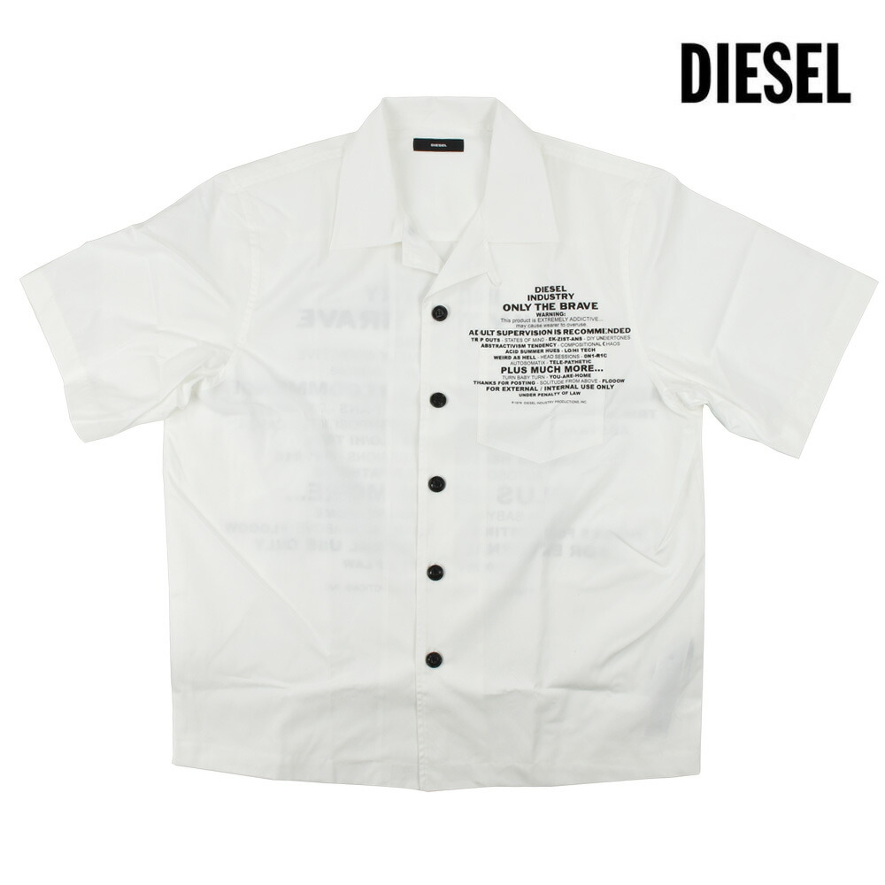 大注目 ディーゼル Diesel 00sgrt 0aayh 100 S Rohad White グラフィックデザイン 半袖 シャツ カジュアルシャツ ホワイト 白 メンズ Spriss クラウドモーダ New限定品 Hillcrestcare Org
